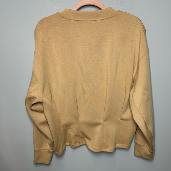 Lululemon Gathered Waist Crew Pullover Sweatshirt In Tan - Picture 5 of 5